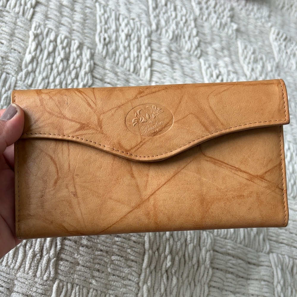 Buxton Elegant Tan Leather Wallet Beautiful Elegant